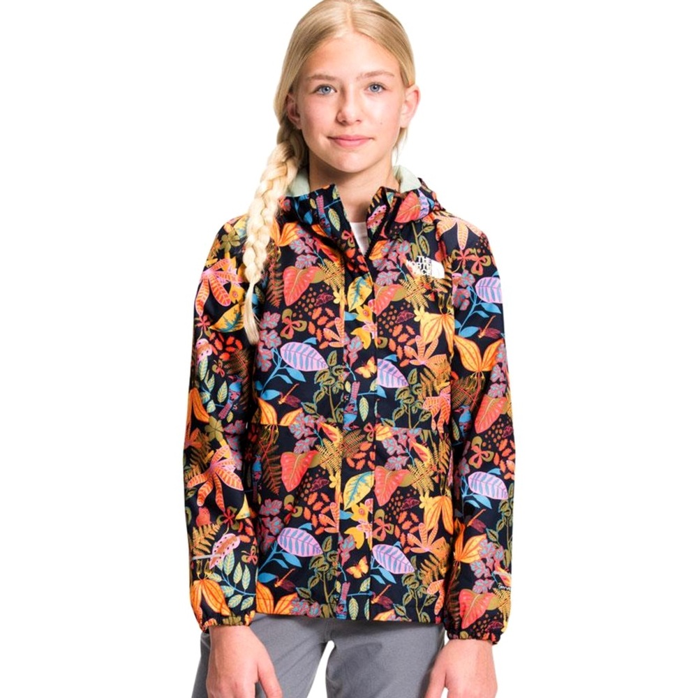 The North Face girls hooded rain jacket